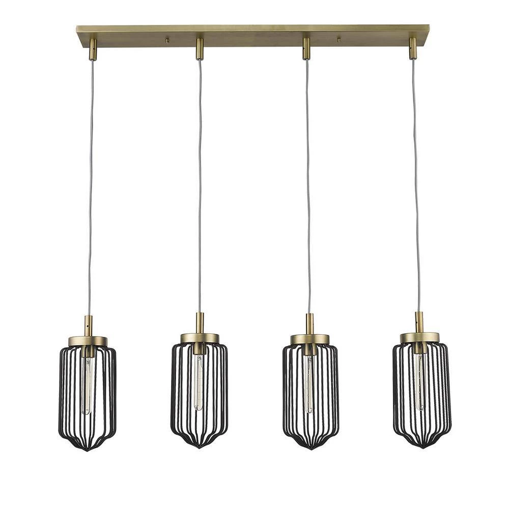 Reece 4-Light Aged Brass Island Pendant by Acclaim Lighting 5 Reece 4-Light Aged Brass Island Pendant by Acclaim Lighting - Image 3