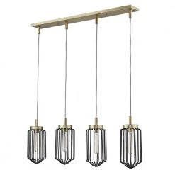 Reece 4-Light Aged Brass Island Pendant by Acclaim Lighting
