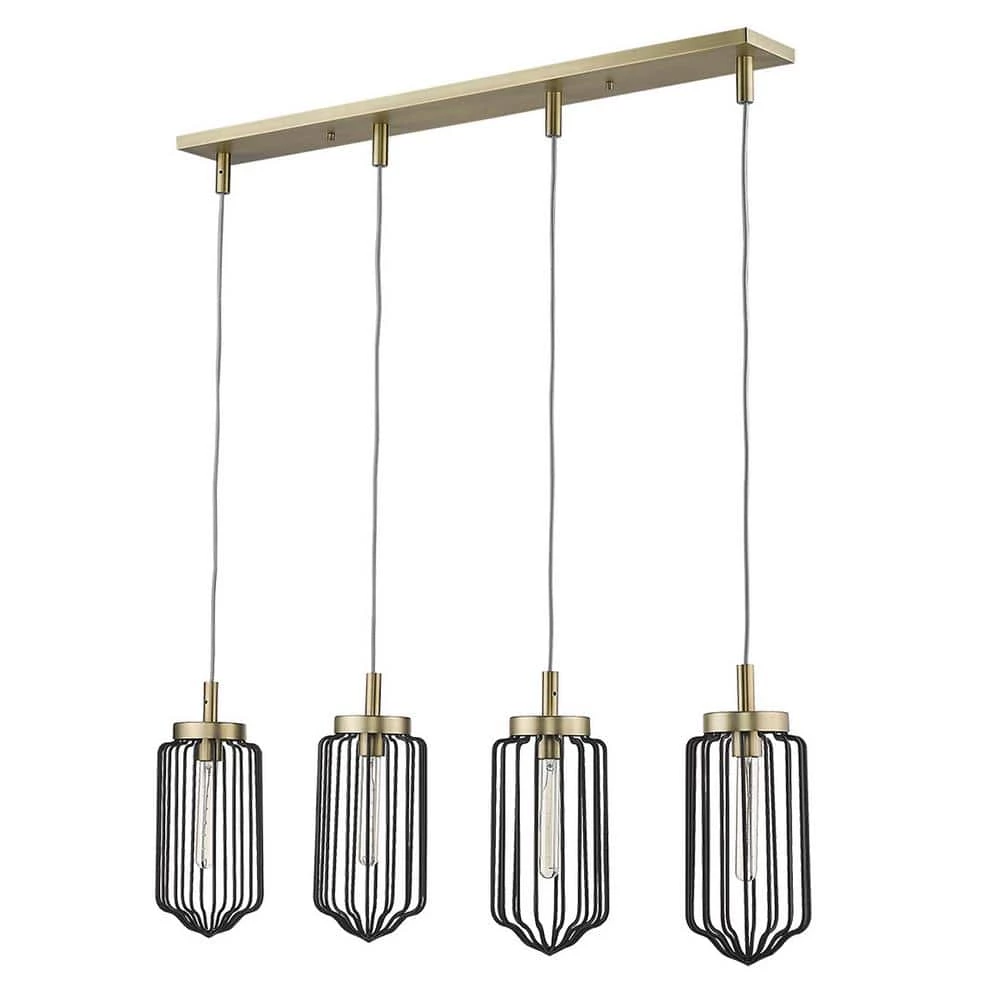 Reece 4-Light Aged Brass Island Pendant by Acclaim Lighting 3 Reece 4-Light Aged Brass Island Pendant by Acclaim Lighting