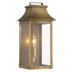 Manchester Collection 1-Light Aged Brass Outdoor Wall Lantern Sconce by Acclaim Lighting