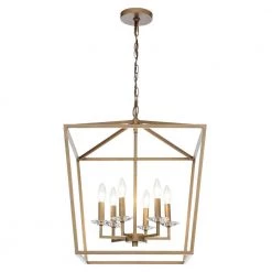 Kennedy Indoor 6-Light Antique Gold Chandelier with Crystal Bobeches by Acclaim Lighting -Acclaim Lighting store antique gold acclaim lighting chandeliers in11130ag a0 1000