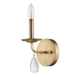 Krista 1-Light Antique Gold Sconce with Crystal Accent by Acclaim Lighting