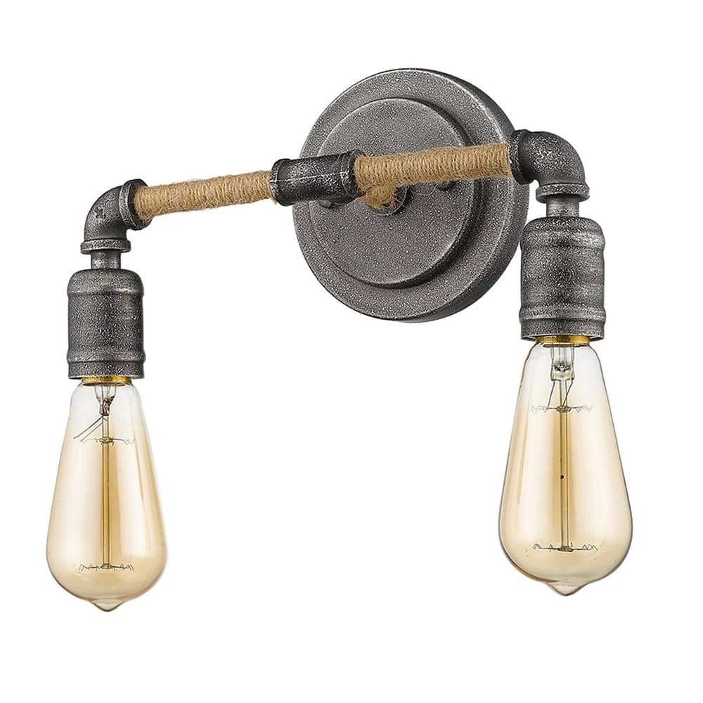 Grayson 12-1/4-in 2-Light Antique Gray Vanity Light by Acclaim Lighting 3 Grayson 12-1/4-in 2-Light Antique Gray Vanity Light by Acclaim Lighting