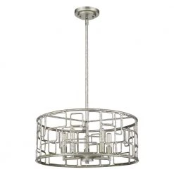 Amoret 5-Light Antique Silver Convertible Pendant by Acclaim Lighting