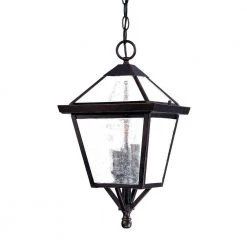 Bay Street Collection 1-Light Architectural Bronze Outdoor Hanging Light Fixture by Acclaim Lighting