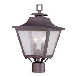 Lafayette Collection 2-Light Architectural Bronze Outdoor Post-Mount Light Fixture by Acclaim Lighting