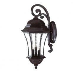Waverly Collection 3-Light Black Coral Outdoor Wall Lantern Sconce by Acclaim Lighting