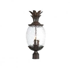 Lanai Collection Post-Mount 3-Light Outdoor Black Coral Light Fixture by Acclaim Lighting