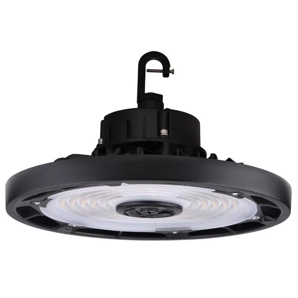 1.5 ft. 750-Watt Equivalent 240-Watt Integrated LED Dimmable Black Round UFO High Bay Light Fixture CCT Lumen Selectable by HALCO LIGHTING TECHNOLOGIES 3 1.5 ft. 750-Watt Equivalent 240-Watt Integrated LED Dimmable Black Round UFO High Bay Light Fixture CCT Lumen Selectable by HALCO LIGHTING TECHNOLOGIES