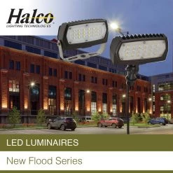 12-Watt Line Voltage Bronze Outdoor Integrated LED Landscape Flood Light 120-277-Volt Yoke Mount Cool White 4000K 99664 by HALCO LIGHTING TECHNOLOGIES -Acclaim Lighting store bronze halco lighting technologies landscape flood lights fl1 cl12bz40 yk 99664 1f 1000