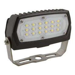 12-Watt Line Voltage Bronze Outdoor Integrated LED Landscape Flood Light 120-277-Volt Yoke Mount Cool White 4000K 99664 by HALCO LIGHTING TECHNOLOGIES