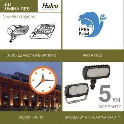 28-Wattt Line Voltage Bronze Outdoor Integrated LED Landscape Flood Light 120-277-Volt Yoke Mount Cool White 4000K 99666 by HALCO LIGHTING TECHNOLOGIES -Acclaim Lighting store bronze halco lighting technologies landscape flood lights fl2 cl28bz40 yk 99666 4f 1000