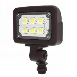 12-Watt 120-277-Volt Knuckle Line Voltage Bronze Outdoor Integrated LED Small Landscape Flood Light, Selectable Color by HALCO LIGHTING TECHNOLOGIES