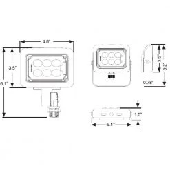 12-Watt 120-277-Volt Knuckle Line Voltage Bronze Outdoor Integrated LED Small Landscape Flood Light, Selectable Color by HALCO LIGHTING TECHNOLOGIES -Acclaim Lighting store bronze halco lighting technologies landscape flood lights flfs12 3cctu kn 10339 c3 1000
