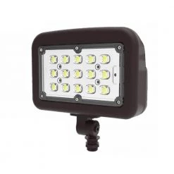 50-Watt 120-277-Volt Knuckle Line Voltage Bronze Outdoor Integrated LED Medium Landscape Flood Light, Selectable Color by HALCO LIGHTING TECHNOLOGIES