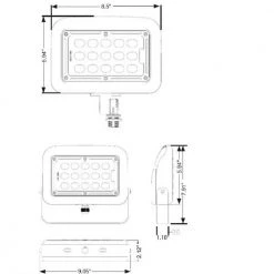 50-Watt 120-277-Volt Knuckle Line Voltage Bronze Outdoor Integrated LED Medium Landscape Flood Light, Selectable Color by HALCO LIGHTING TECHNOLOGIES -Acclaim Lighting store bronze halco lighting technologies landscape flood lights flfs50 3cctu kn 10343 c3 1000