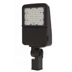 70-Watt 120-277-Volt Slipfitter Line Voltage Bronze Outdoor Integrated LED Medium Landscape Flood Light, Selectable by HALCO LIGHTING TECHNOLOGIES