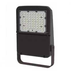 70-Watt 120-Volt to 277-Volt Yoke Line Voltage Bronze Outdoor Integrated LED Medium Landscape Flood Light, Selectable by HALCO LIGHTING TECHNOLOGIES