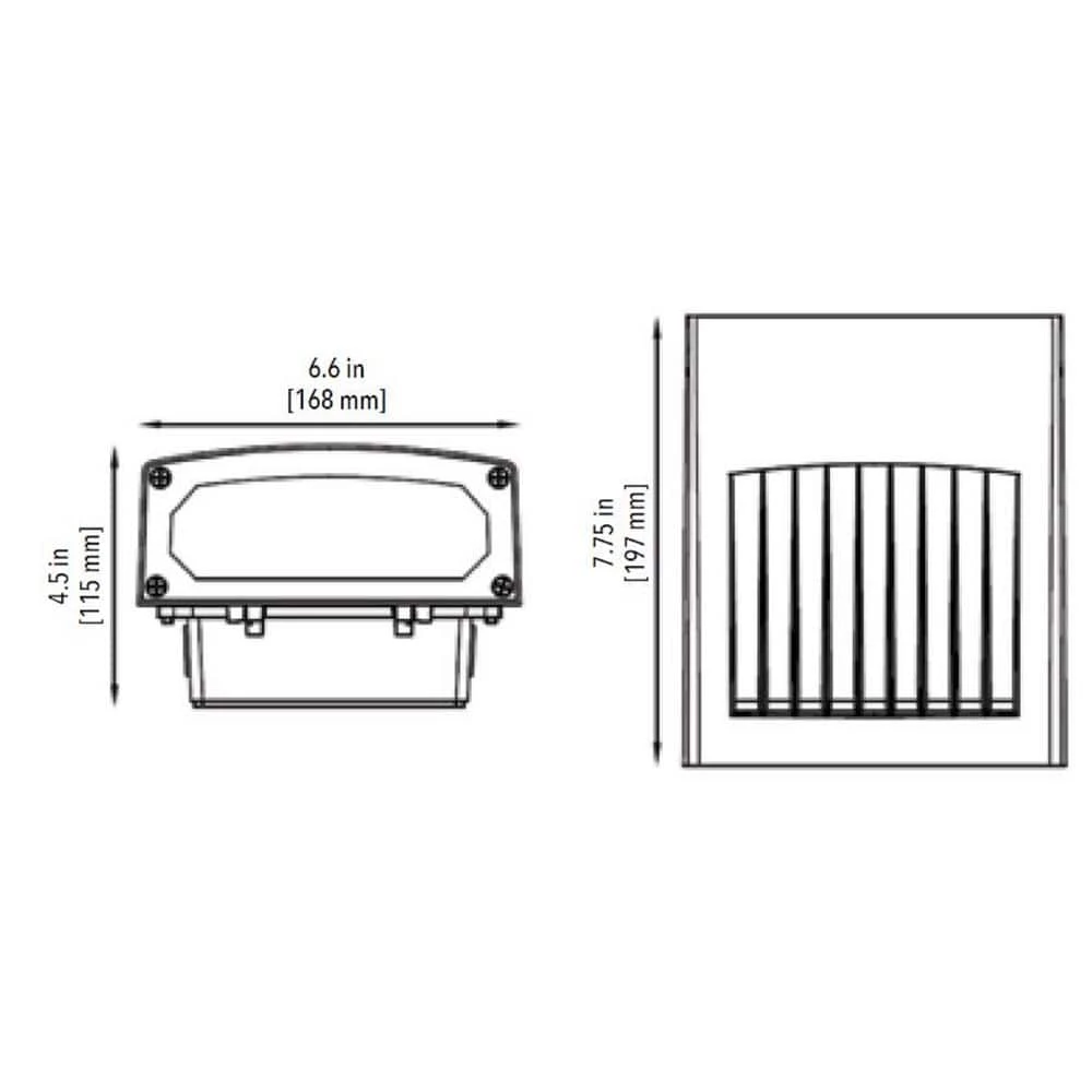 50-Watt Equivalent Bronze Outdoor Integrated LED Small Full Cutoff Adjustable Wall Pack Light Daylight 5000K Bulb by HALCO LIGHTING TECHNOLOGIES 4 50-Watt Equivalent Bronze Outdoor Integrated LED Small Full Cutoff Adjustable Wall Pack Light Daylight 5000K Bulb by HALCO LIGHTING TECHNOLOGIES - Image 2