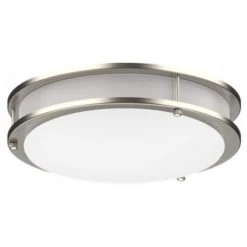 12 in. Brushed Nickel Selectable LED Flush Mount 2700/3000/3500/4000/5000K 90260 by HALCO LIGHTING TECHNOLOGIES