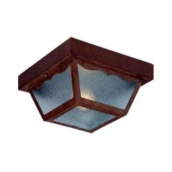 Builder's Choice Collection Ceiling-Mount 1-Light Burled Walnut Outdoor Light Fixture by Acclaim Lighting
