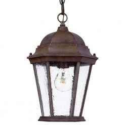 Richmond Collection 1-Light Hanging Outdoor Burled Walnut Lantern by Acclaim Lighting