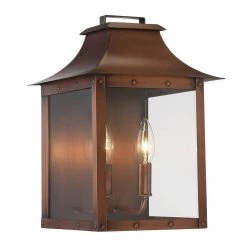 Manchester Collection 2-Light Copper Patina Outdoor Wall Lantern Sconce by Acclaim Lighting