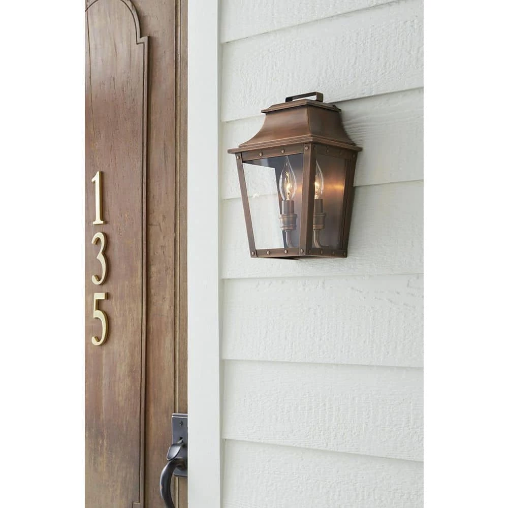 Coventry Collection 2-Light Copper Patina Outdoor Wall Lantern Sconce by Acclaim Lighting 4 Coventry Collection 2-Light Copper Patina Outdoor Wall Lantern Sconce by Acclaim Lighting - Image 2