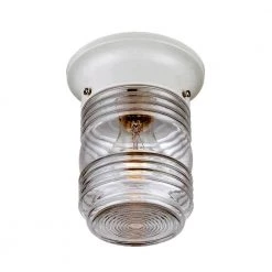 Builder's Choice Collection Ceiling-Mount 1-Light White Outdoor Light Fixture by Acclaim Lighting