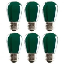 11-Watt Equivalent 1.4-Watt S14 Dimmable LED Sign Light Bulb Green IP65 Wet Location(25-Pack) 80519 by HALCO LIGHTING TECHNOLOGIES -Acclaim Lighting store green halco lighting technologies colored light bulbs s14grn1c led 80519 4f 1000