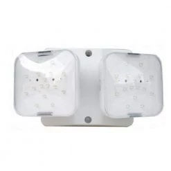 White Dual Remote Indoor Head for Evade Exit Unit by HALCO LIGHTING TECHNOLOGIES