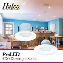 ProLED 6 in. 100-Watt Equivalent Warm White 2700K Dimmable CEC JA8 Integrated LED Retrofit White Recessed Trim Downlight by HALCO LIGHTING TECHNOLOGIES -Acclaim Lighting store halco lighting technologies recessed lighting trims dl6fr12 927 led3 99745 44 1000