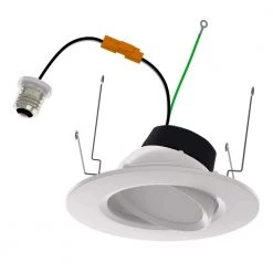 6 in. 11-Watt Selectable CCT Integrated LED Gimbal Recessed Light Downlight Trim Wet Location CEC Compliant Dimmable by HALCO LIGHTING TECHNOLOGIES