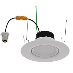 6 in. 11-Watt Selectable CCT Integrated LED Gimbal Recessed Light Downlight Trim Wet Location CEC Compliant Dimmable by HALCO LIGHTING TECHNOLOGIES -Acclaim Lighting store halco lighting technologies recessed lighting trims fsdlg6fr13 cct led 83988 c3 1000