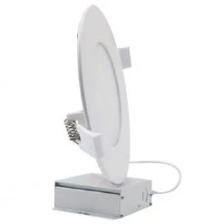 6 in. Selectable CCT Ultra-Slim Canless Integrated LED Recessed Light Trim for Shallow Ceiling Round Wet Location by HALCO LIGHTING TECHNOLOGIES