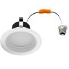 4 in. 8-Watt Selectable CCT Integrated LED Recessed Light Deep Baffle Downlight Trim Wet Loc CEC Compliant Dim by HALCO LIGHTING TECHNOLOGIES -Acclaim Lighting store halco lighting technologies recessed lighting trims rdl4 8 cs bt 87983 64 1000