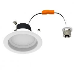 4 in. 8-Watt Selectable CCT Integrated LED Recessed Light Deep Smooth Downlight Trim Wet Loc CEC Compliant Dim by HALCO LIGHTING TECHNOLOGIES