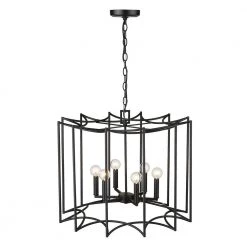 Rhian 8-Light Matte Black Pendant by Acclaim Lighting 9 Rhian 8-Light Matte Black Pendant by Acclaim Lighting -Acclaim Lighting store matte black acclaim lighting chandeliers in10051bk 1f 1000
