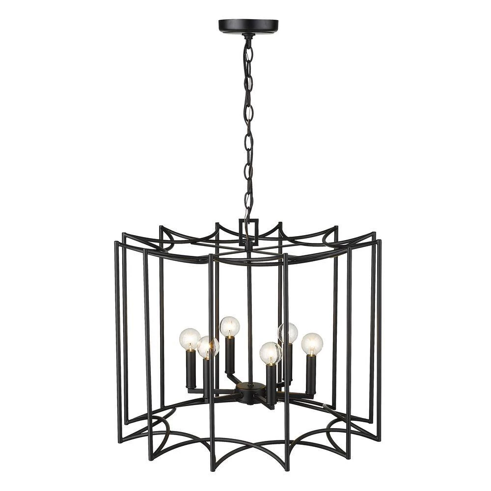 Rhian 8-Light Matte Black Pendant by Acclaim Lighting 6 Rhian 8-Light Matte Black Pendant by Acclaim Lighting - Image 4