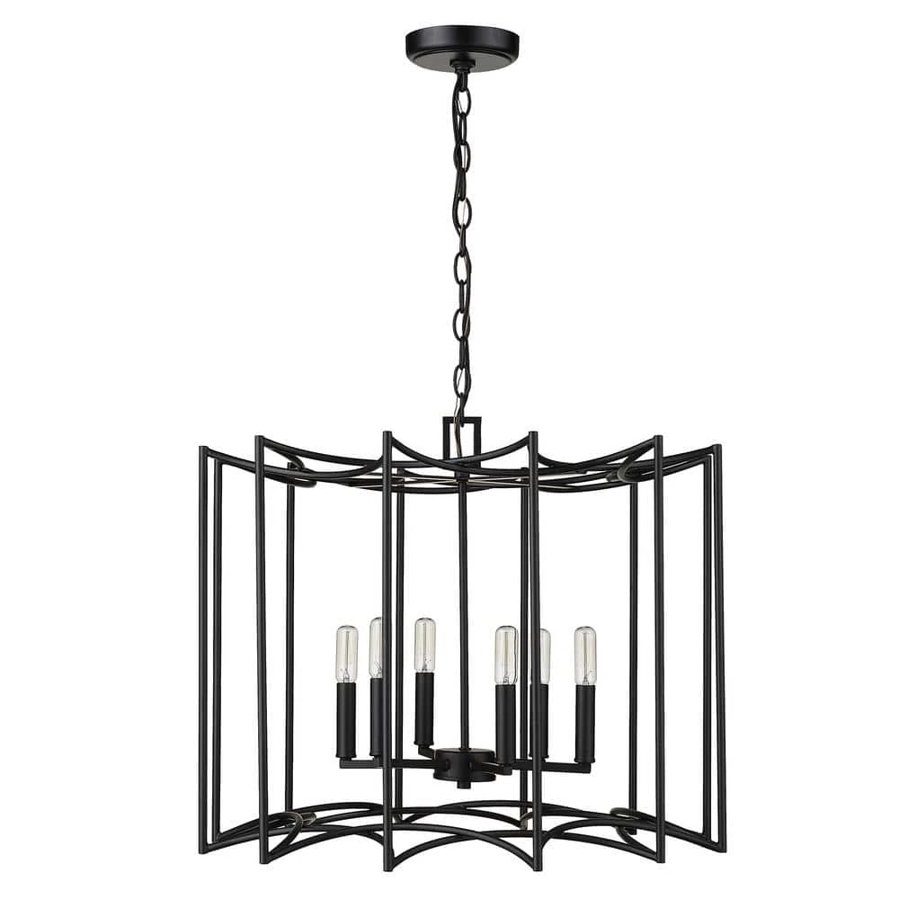 Rhian 8-Light Matte Black Pendant by Acclaim Lighting 3 Rhian 8-Light Matte Black Pendant by Acclaim Lighting