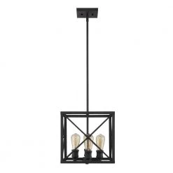 Brooklyn 4-Light Matte Black Pendant With Metal Framework Shade by Acclaim Lighting 10 Brooklyn 4-Light Matte Black Pendant With Metal Framework Shade by Acclaim Lighting -Acclaim Lighting store matte black acclaim lighting chandeliers in21121bk 1f 1000
