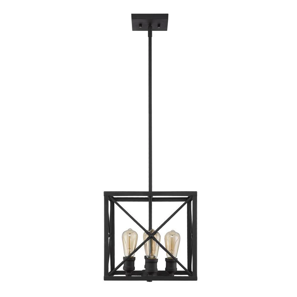 Brooklyn 4-Light Matte Black Pendant With Metal Framework Shade by Acclaim Lighting 6 Brooklyn 4-Light Matte Black Pendant With Metal Framework Shade by Acclaim Lighting - Image 4