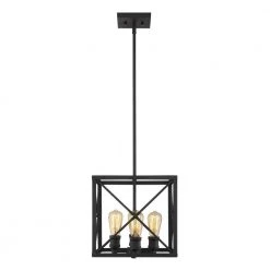 Brooklyn 4-Light Matte Black Pendant With Metal Framework Shade by Acclaim Lighting 11 Brooklyn 4-Light Matte Black Pendant With Metal Framework Shade by Acclaim Lighting -Acclaim Lighting store matte black acclaim lighting chandeliers in21121bk 44 1000