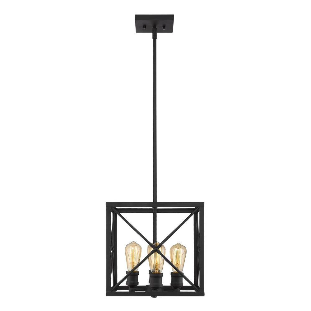 Brooklyn 4-Light Matte Black Pendant With Metal Framework Shade by Acclaim Lighting 7 Brooklyn 4-Light Matte Black Pendant With Metal Framework Shade by Acclaim Lighting - Image 5