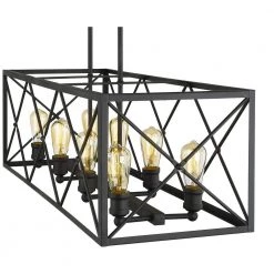 Brooklyn 8-Light Matte Black Island Pendant With Metal Framework Shade by Acclaim Lighting 13 Brooklyn 8-Light Matte Black Island Pendant With Metal Framework Shade by Acclaim Lighting -Acclaim Lighting store matte black acclaim lighting chandeliers in21123bk 1f 1000