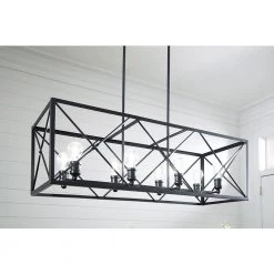Brooklyn 8-Light Matte Black Island Pendant With Metal Framework Shade by Acclaim Lighting 15 Brooklyn 8-Light Matte Black Island Pendant With Metal Framework Shade by Acclaim Lighting -Acclaim Lighting store matte black acclaim lighting chandeliers in21123bk fa 1000