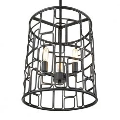 Amoret 3-Light Matte Black Convertible Pendant by Acclaim Lighting -Acclaim Lighting store matte black acclaim lighting chandeliers in21130bk 1f 1000