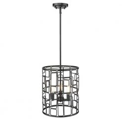 Amoret 3-Light Matte Black Convertible Pendant by Acclaim Lighting -Acclaim Lighting store matte black acclaim lighting chandeliers in21130bk 4f 1000