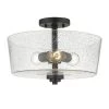Rowe 15 in. 3-Light Matte Black Semi-Flush Mount by Acclaim Lighting