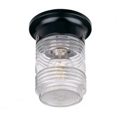 Builder's Choice Collection Ceiling-Mount 1-Light Matte Black Outdoor Light Fixture by Acclaim Lighting